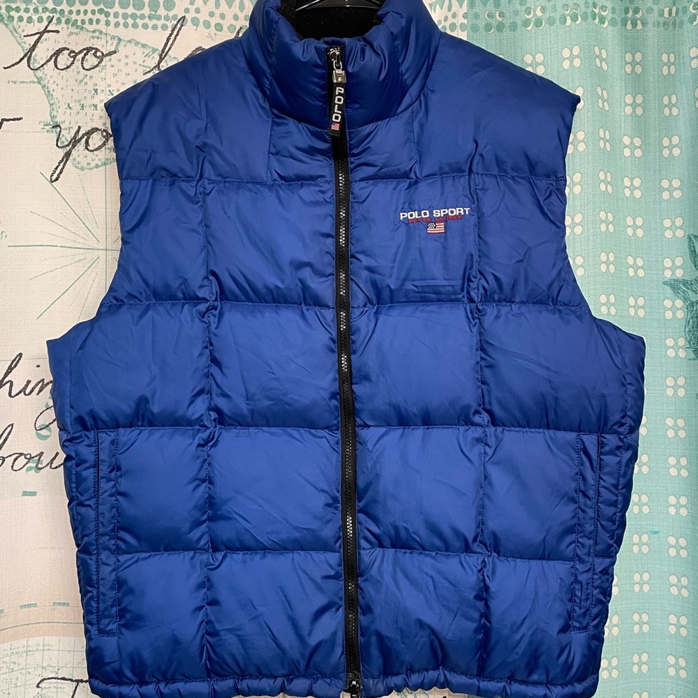 Vintage 90's RALPH LAUREN POLO SPORT Down Puffer Puffy Jacket Vest
Men’s LARGE L